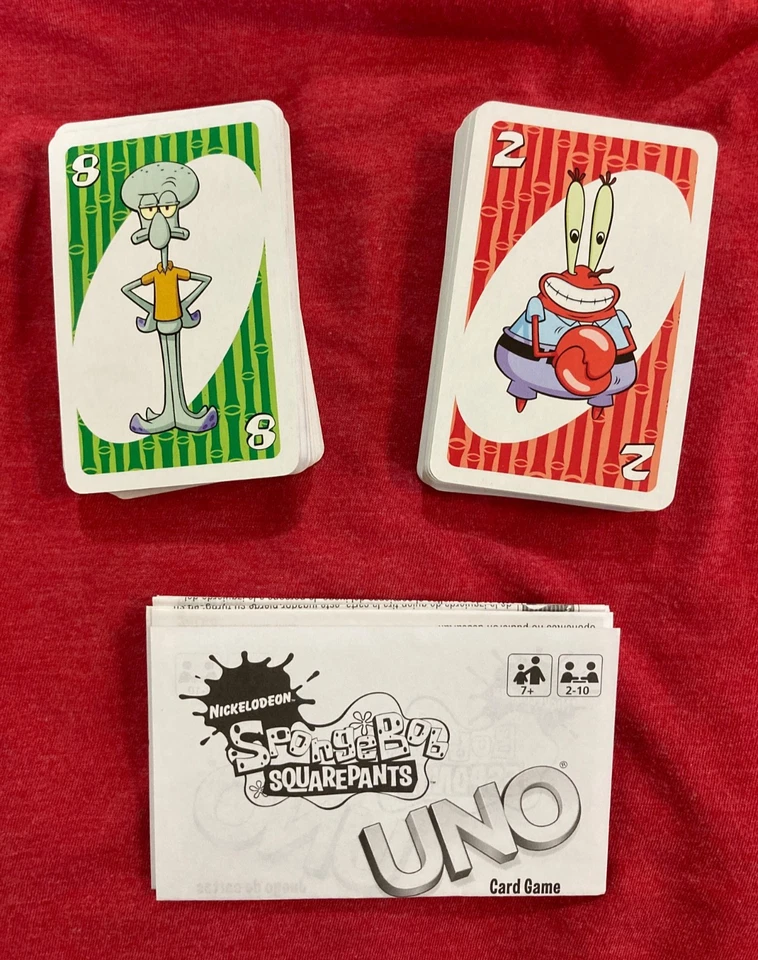 UNO Card Game • Spongebob Squarepants Edition (2008) Nickelodeon / Mattel Games - Image 4 of 4