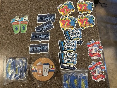 2025 Grand Opening Dutch Bros Exclusive - 15 Stickers - 13 Keychains -7 Coasters