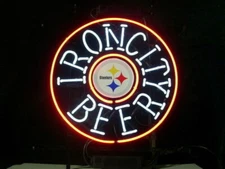 New Pittsburgh Steelers Iron City Beer 17"x17" Neon Sign Light Lamp Wall Decor