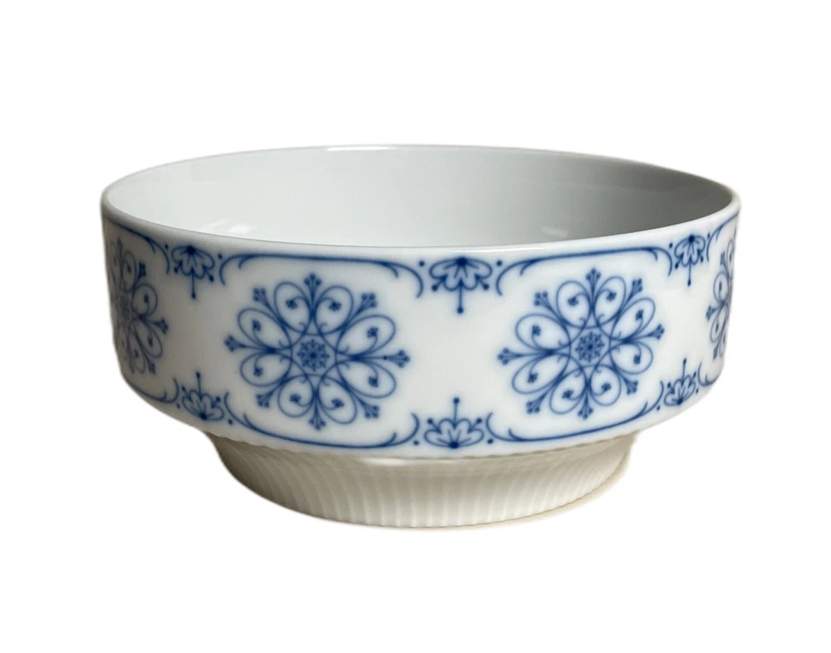 Schüssel, Salatschüssel 19,5 cm Kaiser Porzellan Indigo Strohblume, echt Kobalt