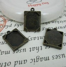 10pcs 20x16mm antiqued bronze picture frame charm G450