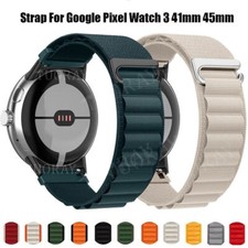 For Google Pixel Watch 1 2 3 41/45mm Strap Woven Nylon Sport Loop Band Bracelet
