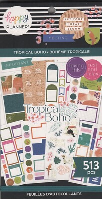 Me And My Big Ideas The Happy Planner Tropical Boho Stickerbogen Buch