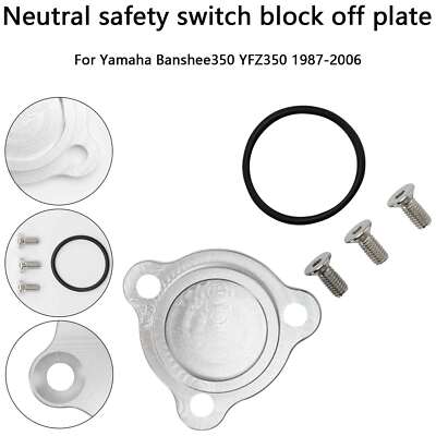 Neutral safety switch block off plate For Yamaha Banshee 350 YFZ350 87-06