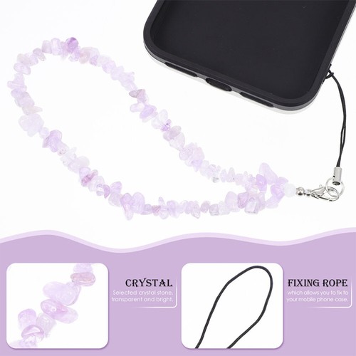 2 Pcs Kristall Lanyard Anti-verlorene Telefonkette Mobilfunkanhänger - Zdjęcie 12 z 12