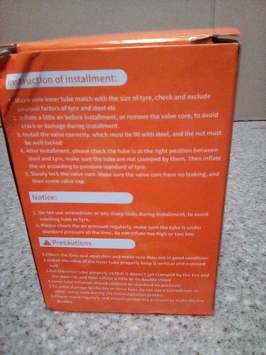 YunSCM Butyl Rubber Inner Tube Bicycle - 26x1.75/2.125 AV - Afbeelding 2 van 2