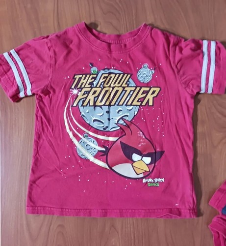 Lot of Three ANGRY BIRDS Star War Youth Size 6 Red Black Short sleeve t-shirts - Picture 4 of 10