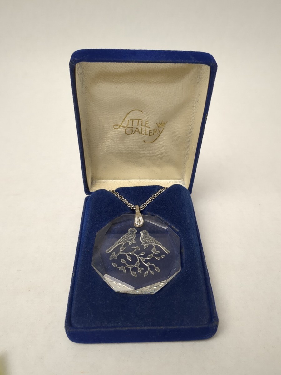 Vintage Jewelry Hallmark Little Gallery Crystal Love Birds