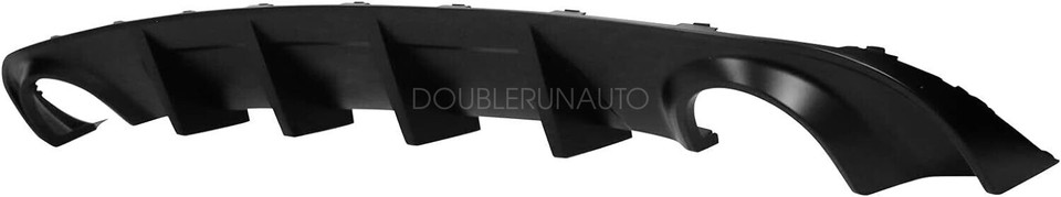 Matte Black Rear Diffuser Valance For 2015-2023 Dodge Charger (Fits Round Exhaust)