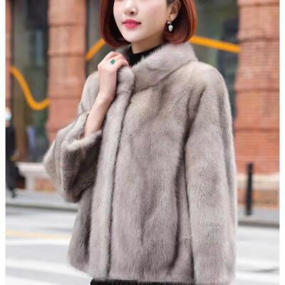 Winter Women's Faux Fur Stand Collar Coats Warm Short Jackets Dress Party  Casual