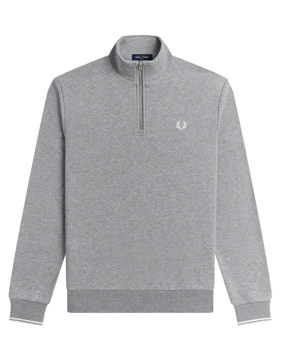 Fred Perry M3574 Half Zip Sweatshirt in Steel Grey Size Sml MSRP