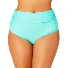 Anne Cole Ladies Convertible High Waist Swim Bottom Size XS Aqua