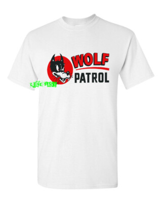 WOLF PATROL T SHIRT vintage hot rod racing lone wolf old school biker decal