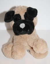 Animal Adventure Pug Puppy Dog 8" Bulldog Boxer Plush Stuffed Tan Black Soft Toy