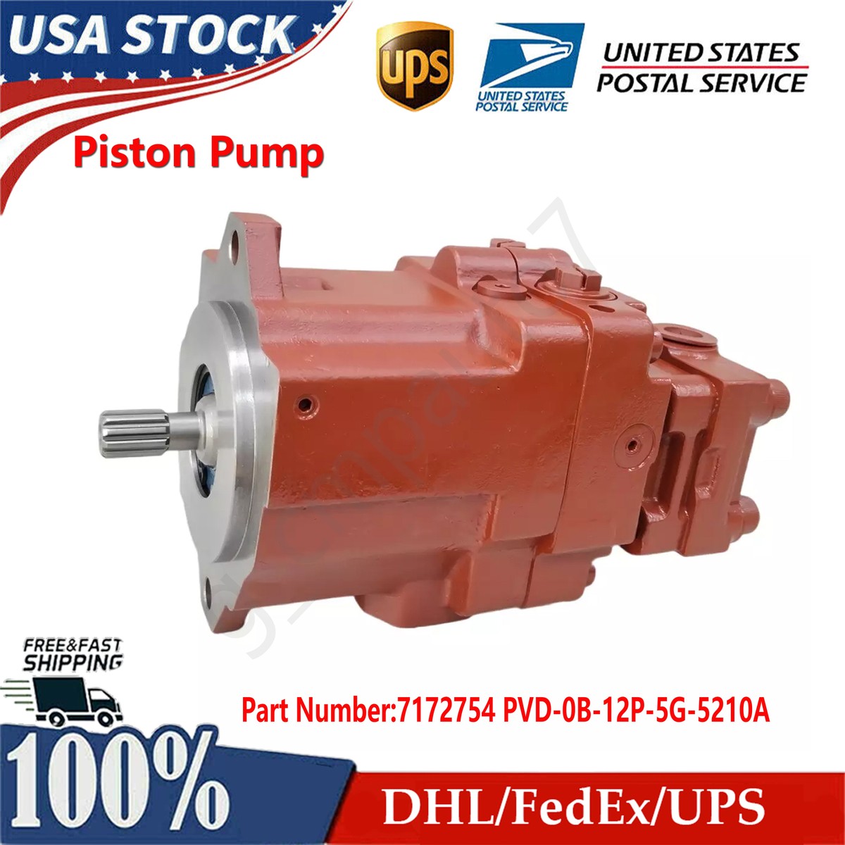 Hydraulic Pump 7172754 for Bobcat E16 E17 E19 E20 Main Pump PVD-0B