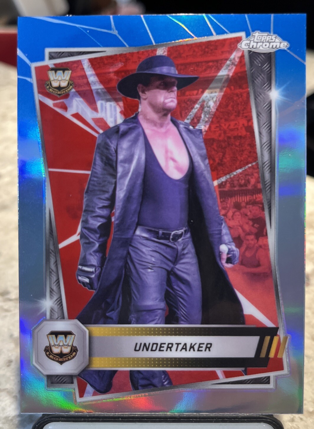 2025 Topps Chrome WWE Red And Blue  Refractor UNDERTAKER #21