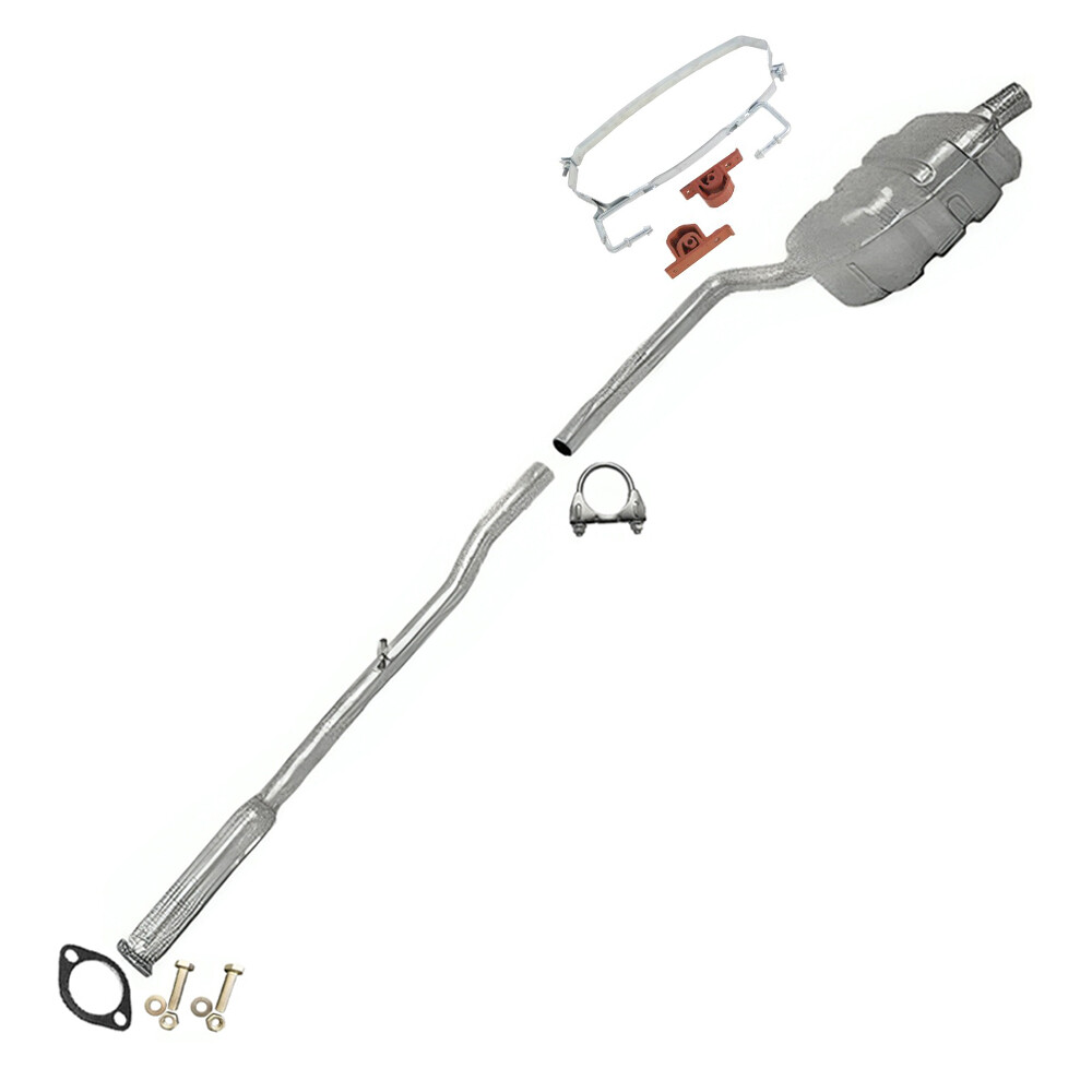 【NONCODE】Cardina button mini one piece (mini muffler set) Resonator Muffler Exhaust System Kit with Hangers fits: 2002