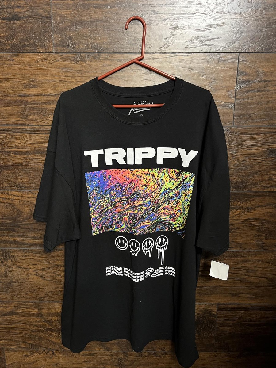 新品 TRIPPY PRINT T-SHIRT ブラック L Trippy Acid Drip T-shirt Popular Poison - NEW - XXXL | eBay