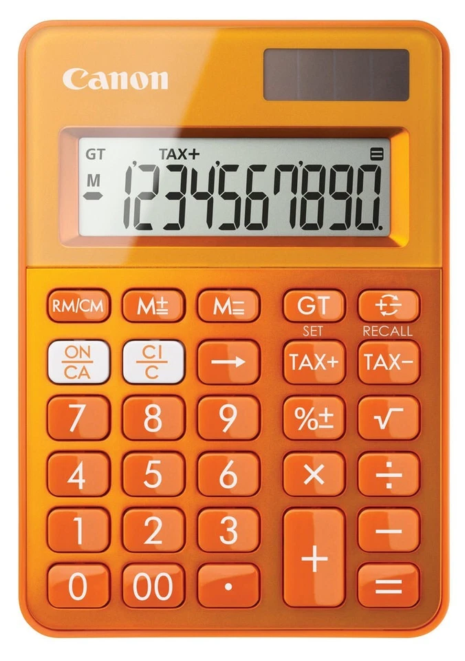 Canon LS 100K MOR Mini-Tischrechner orange 10-stellig | LCD | Solar/Batterie