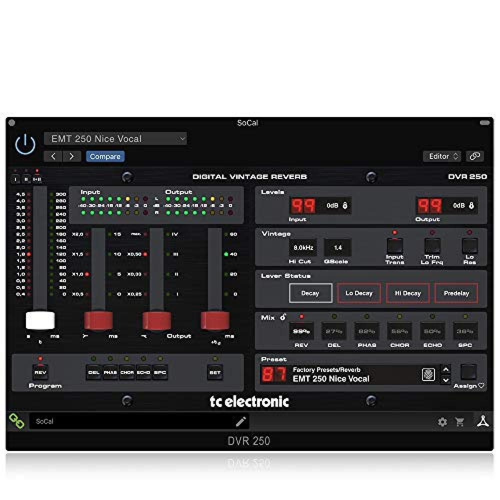 TC Electronic DVR250-DT Digital Vintage Reverb con interfaccia hardware stimolan