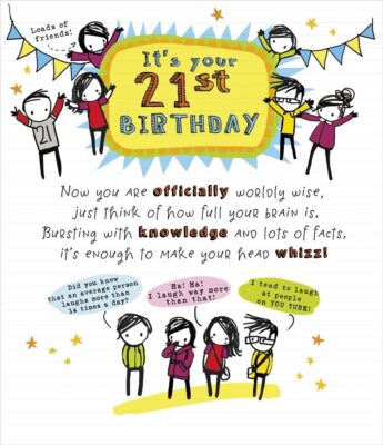 Party Friends 21. Geburtstag Humor ''weise'' atemberaubende süße Grußkarte