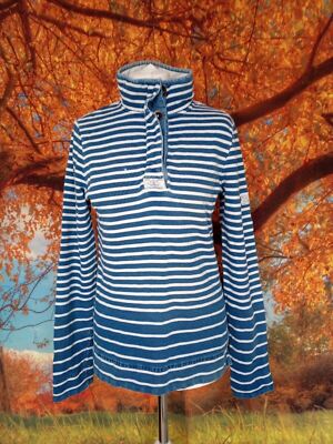 Tom Joules blaues Sweatshirt 10 Mariners Grade Streifen Baumwolle UK Damengröße 10