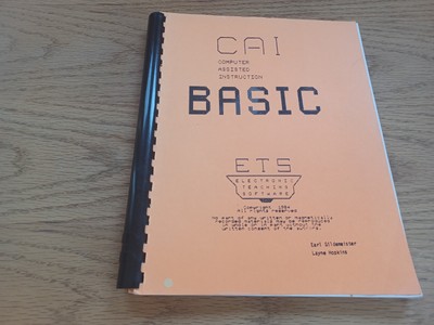 Cai Computer Assisted Instruction Basic Ets Electronics Teaching Software 1984
