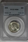 1941 .25  PCGS MS66     Washington Quarter, Silver 25 Cents