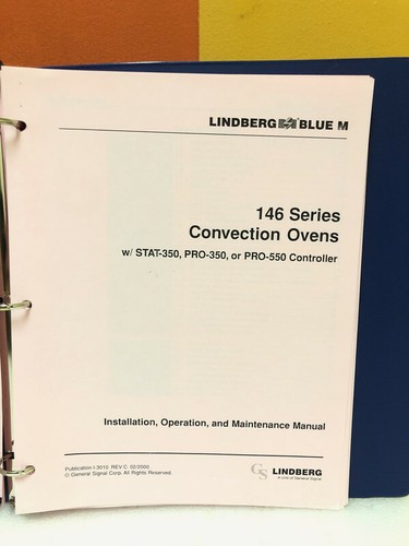 Blue M 146 Series Convection Ovens Installation, Operation, & Maintenance Manual - Picture 3 of 3