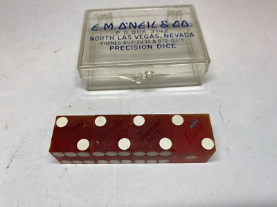 Vintage Lot of Four Fremont Hotel Las Vegas Dice E.M. O Neil Dice Case