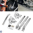 Chrome Rear Phantom Swingarm Axle Covers Kit For Harley Heritage Softail FLSTC