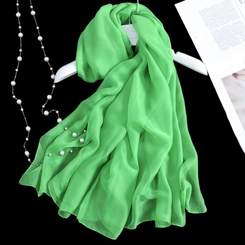 Long Soft Chiffon Scarf Plain Sheer Wrap Shawl Womens Large Stole Neck Scarves♧ - Picture 39 of 93