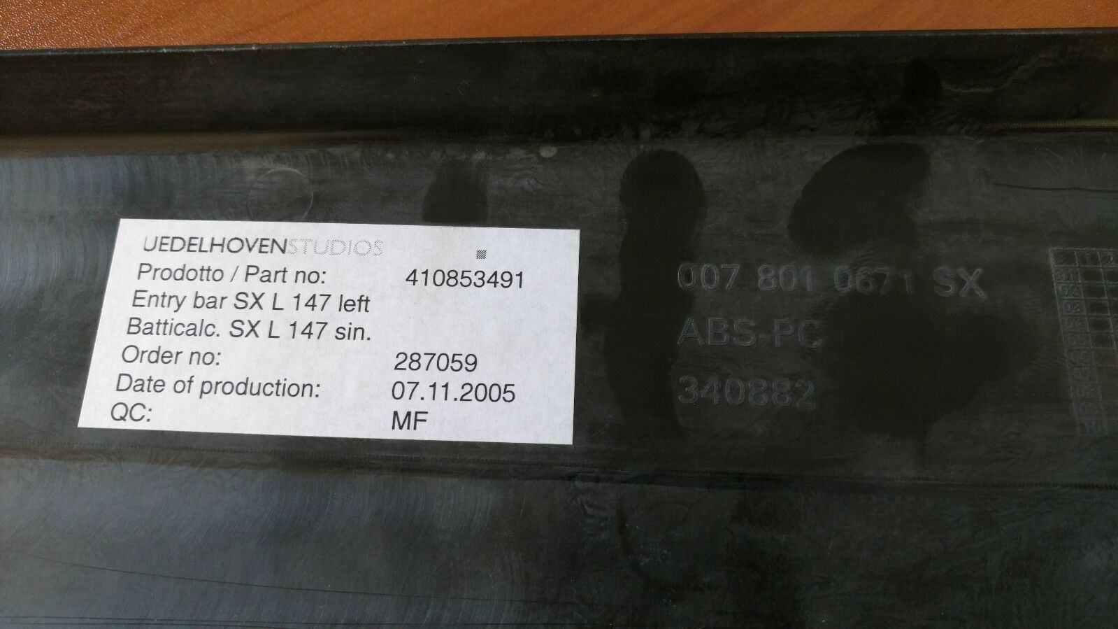 LAMBORGHINI MURCIELAGO OEM DOOR SCUFF PLATE 02-10 410853491