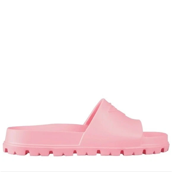 Prada logo embossed clearance sandals
