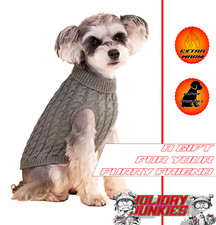 Dog turtleneck Sweater for L Dogs Cats Clothes Winter Holiday Extra Warm Pet
