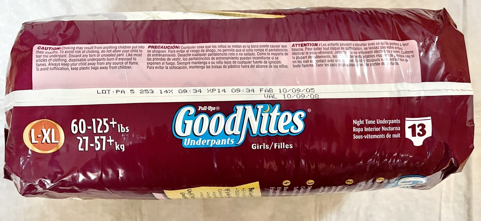 Vintage 2002 2005 GoodNites Youth Girls PullUps UnderPants 13 XL Teen