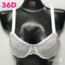 New White Floral Lace Soft Cup Underwire Bra
