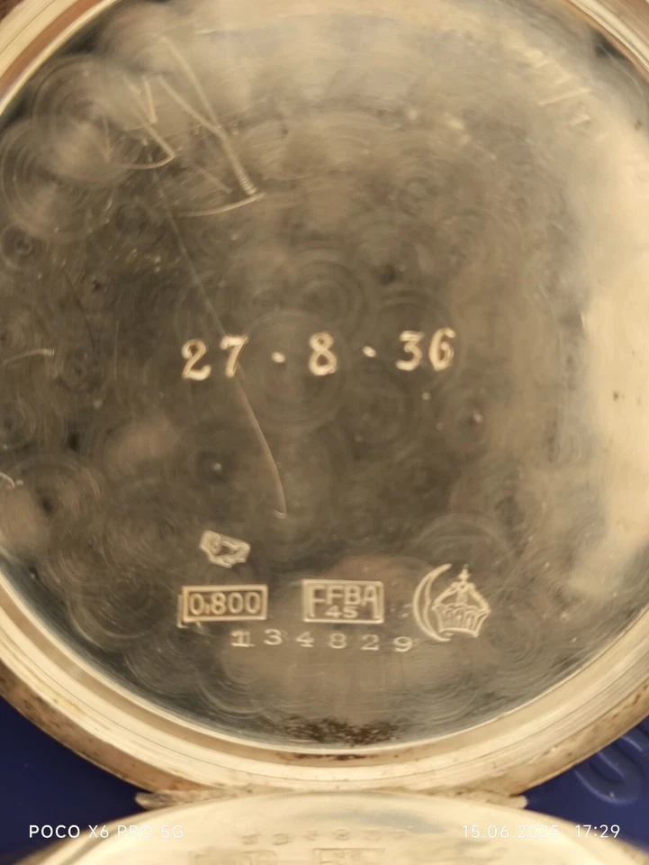 Silver Antique Poсket Watch 52mm working - Image 4 of 4