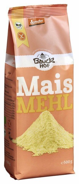 Bauckhof Maismehl Bio 500G | Mais Mehl Mehlersatz Glutenfrei Backen-image