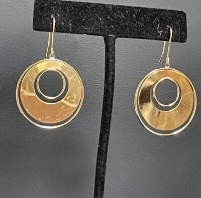 14 Karat Gelbgold Diskus Creolen