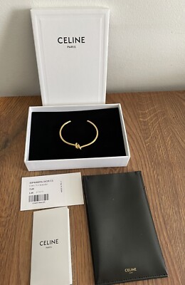 * ORIGINAL CELINE ARMREIF ARMBAND KNOT GOLD GRÖSSE C3 *
