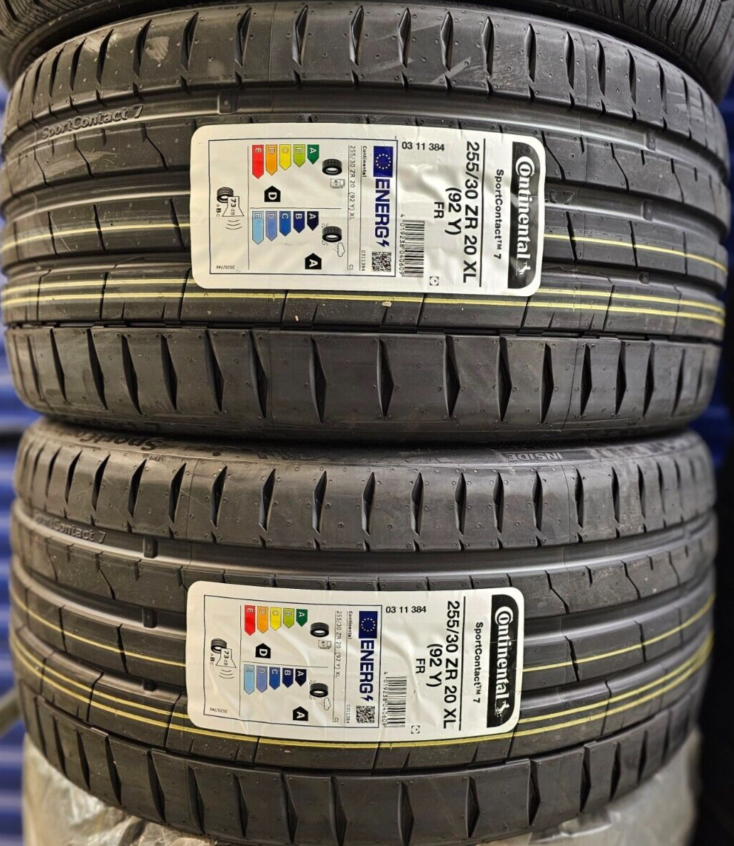 2X NEW CONTINENTAL SPORT 7 255/30/20 255 30 ZR20 XL 92Y UHP TYRES