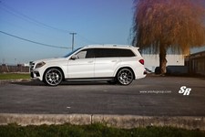 Cars mercedes gl350 white pur wheels Desk Mat Stitched