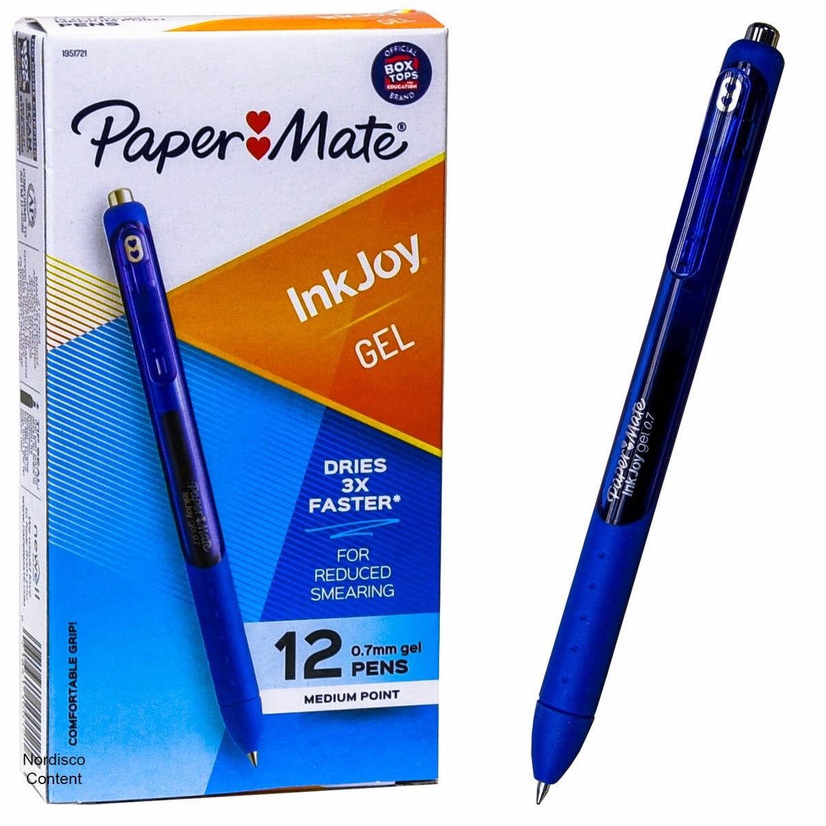Paper Mate InkJoy Gel Pen 1951721, Blue Gel Ink, Box of 12