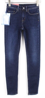 Acne Studios Climb Damen Jeans W23/L32 Dunkelblau Skinny Dehnbar Kleid Zip