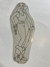 Vintage 1950  s Pinup Acetate Tattoo Stencil
