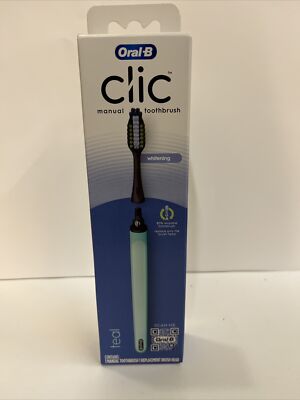 Oral-B Clic Teal Manual Toothbrush, 1 Manual Toothbrush,1 Replacement Brush Head