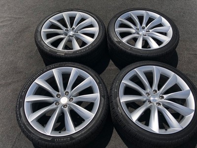 4 Genuine Tesla Model X 22 Inch Wheels Tires Rims Tpms 2018 Factory Oem Oem Ebay