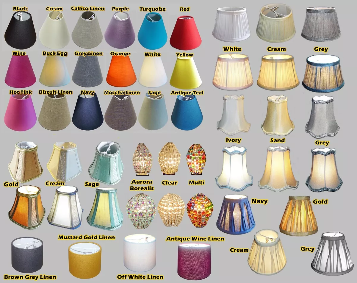 Clip On the Bulb Mini Lampshades Shades for Light Fittings Wall Lamps Retro Look
