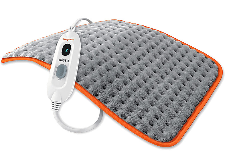 Almohadilla eléctrica - Ufesa Flexy Heat Colors 10105381, 100 W, 3 Niveles, Gris